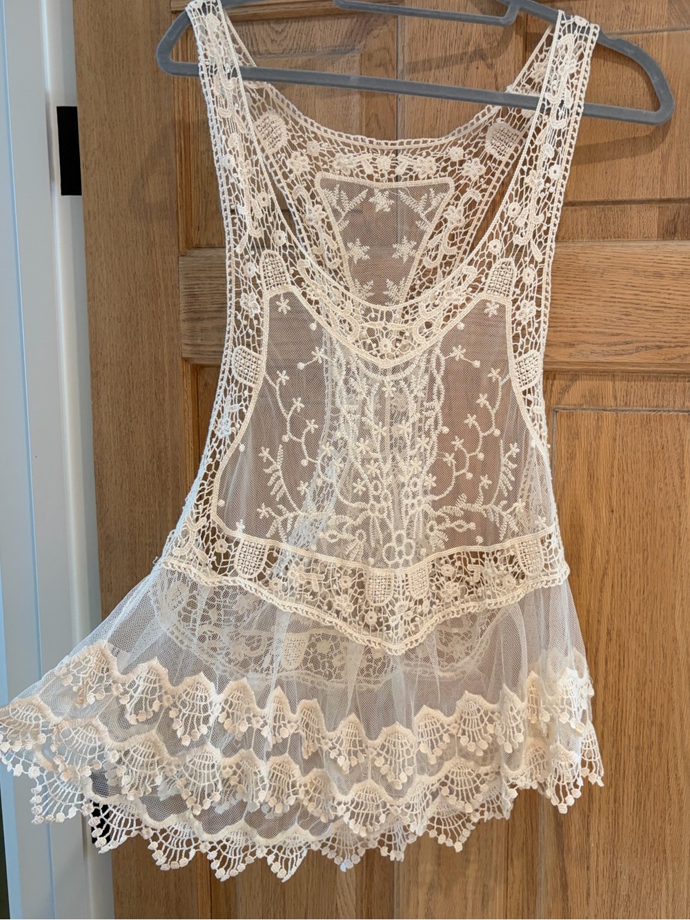 Lace Tank Top in Ivory - Women’s size  M/L